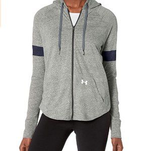 UNDER ARMOUR Sportstyle Loose Gray Full Zip Hoodie